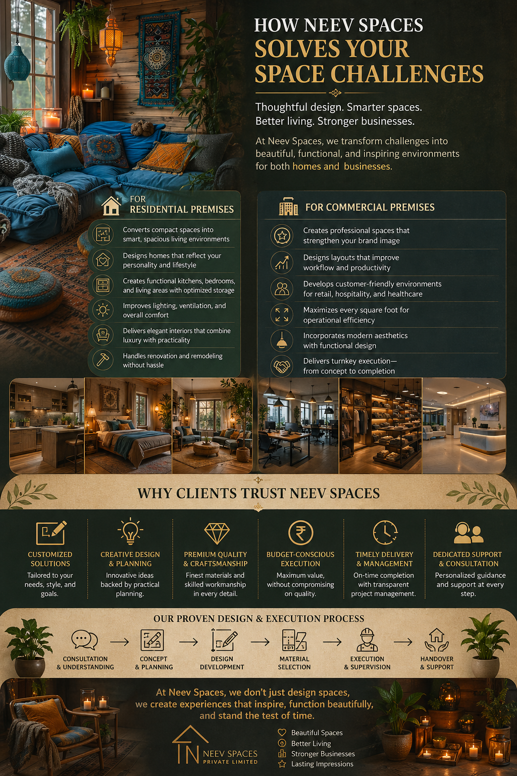 Wooden interior design